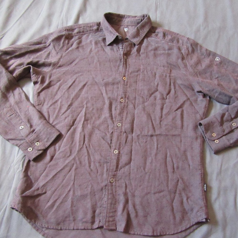 Mens Kuhl Long Sleeve Button Up Shirt Sz L